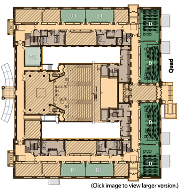 First Floor Rooms available: Four 108-121 capacity classrooms at $500,000 each; four 41-55 capacity classrooms at $100,000 each; one 29-35 capacity classrooms at $50,000 each.