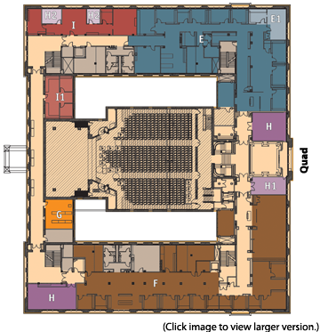 Second Floor Rooms available: Dean's suite at $500,000; Dean's office at $250,000; college advising suite at $250,000; college computer lab at $100,000; technology suite at $100,000; consulting suite at $50,000; two 116-22 capacity conference rooms at $100,000 each; one 12-16 capacity conference room at $50,000; two 4-10 capacity conference rooms at $25,000 each.