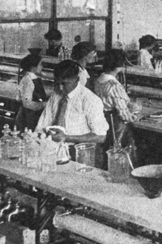 Photo of class in lab